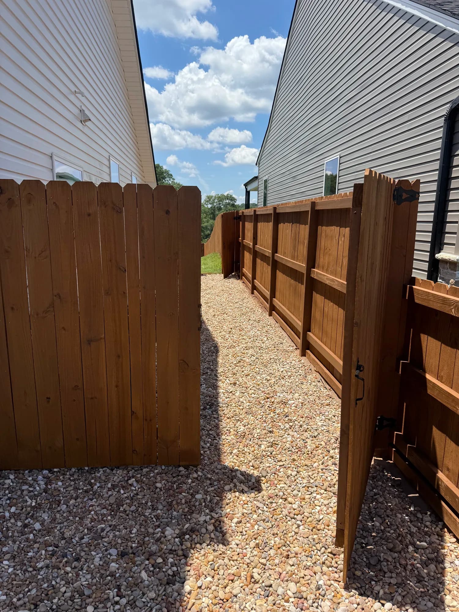 Finished sealed deck outdoor living space