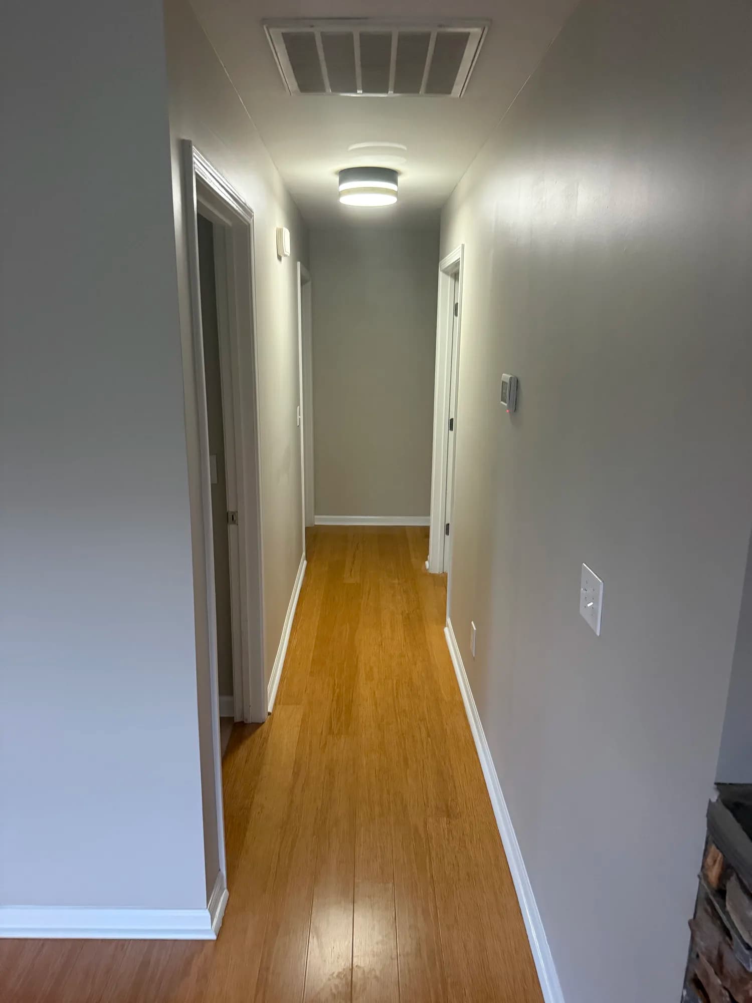 Freshly painted home exterior finish
