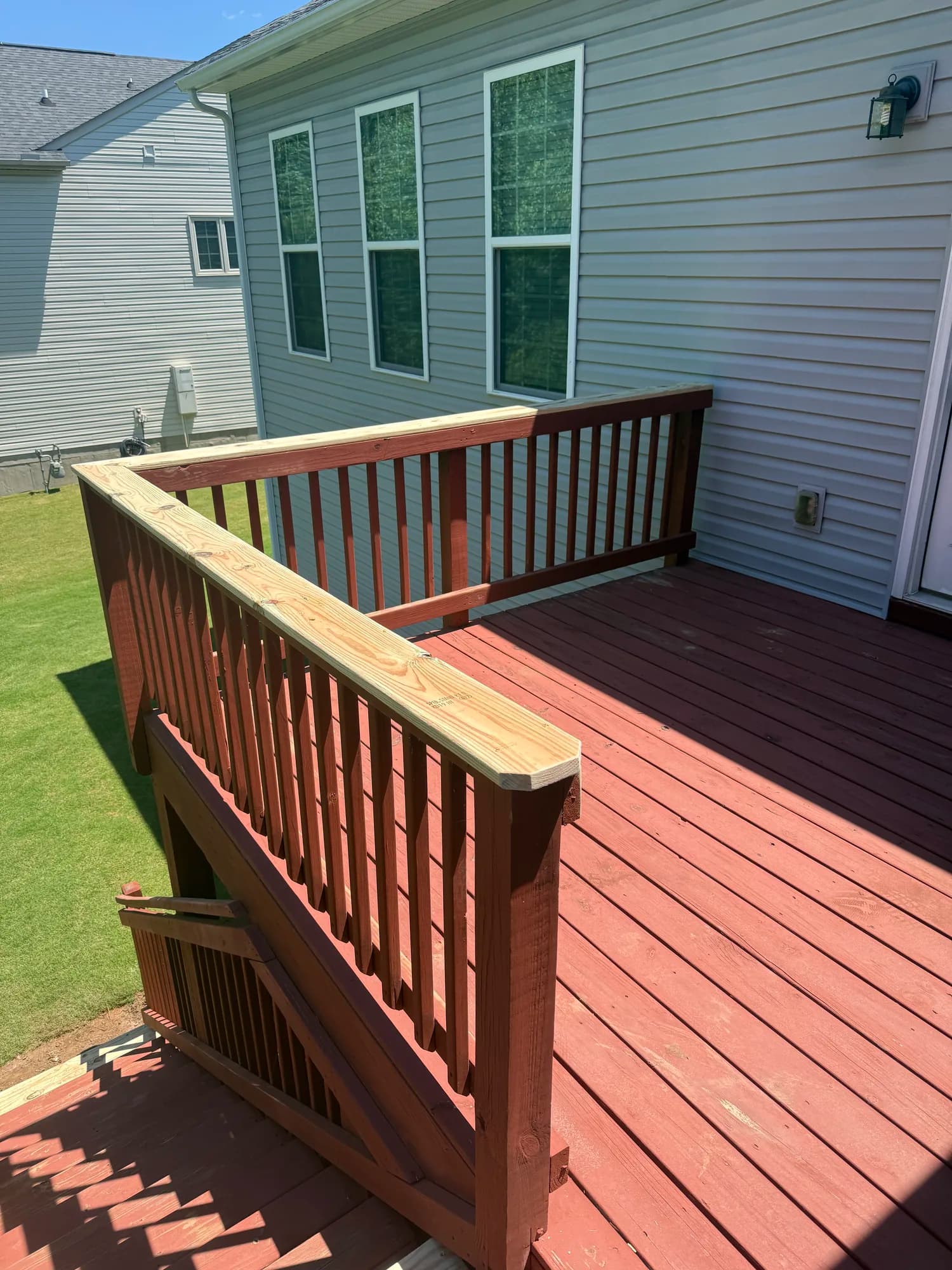 Completed deck and fence project